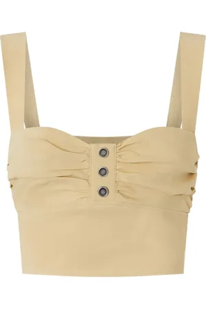 Pinko Ruched-front crop top
