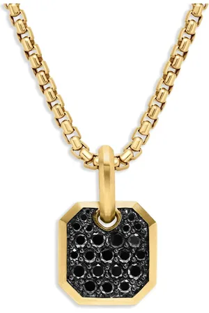 David Yurman 18kt yellow Roman diamond amulet (15mm)