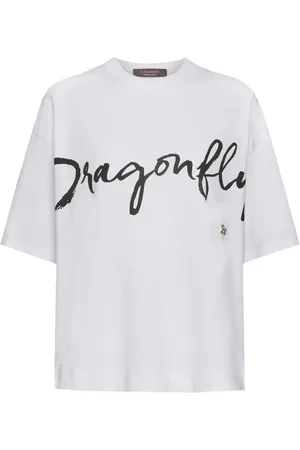Elena Miro Dragonlfy-print embroidered T-shirt