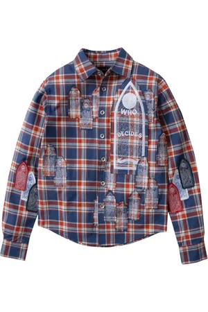 Who Decides War Plaid button-up shirt