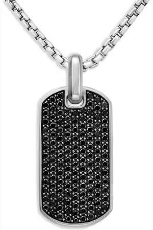 David Yurman Sterling Chevron diamond tag (35mm)