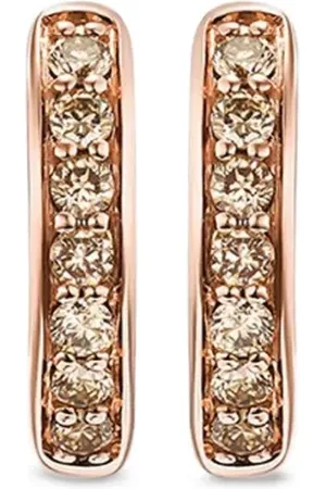 David Yurman 18kt rose Petite Pavé diamond huggie hoop earrings (12mm)