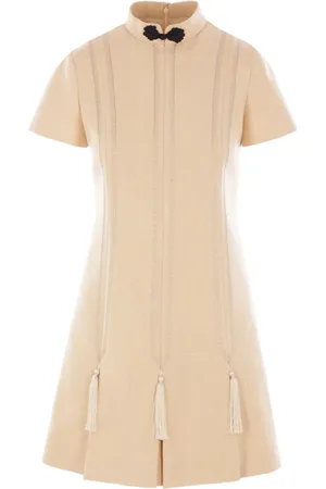 VALENTINO GARAVANI Tasselled embroidered mini dress