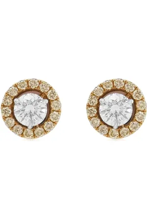 HYT Jewelry 18kt yellow and white diamond stud earrings