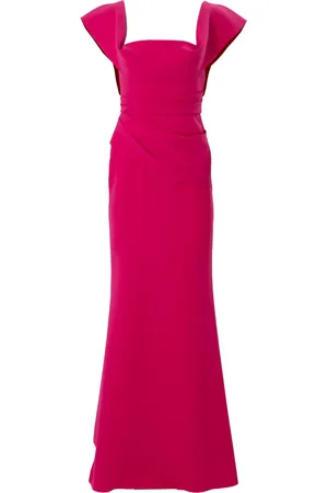 Carolina Herrera Ruched square-neck gown