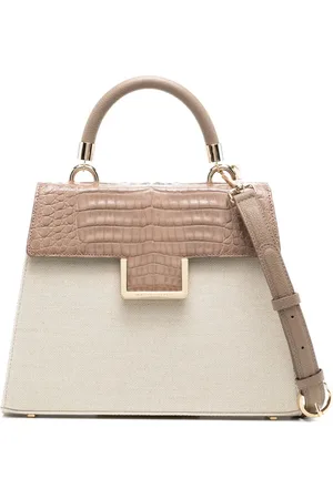 MARIA OLIVER Crocodile-embossed flap crossbody bag