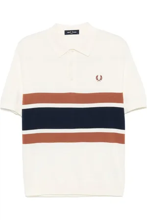 Fred Perry Panelled knitted polo shirt