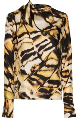 Oscar de la Renta Abstract-print blouse