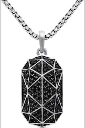 David Yurman Sterling Torqued Faceted amulet (47.9mm)