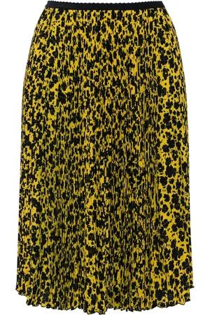 Nº21 Floral-print pleated skirt