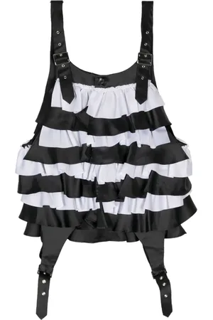 NOIR KEI NINOMIYA Two-tone ruffled top