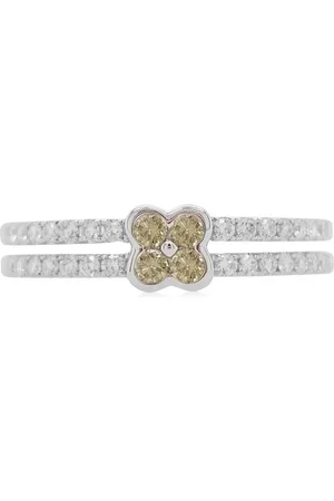 HYT Jewelry 18kt white gold two-band diamond ring