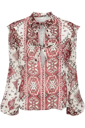 Giambattista Valli Graphic-print silk blouse