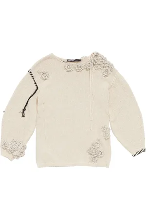 Bimba y Lola Floral-crochet jumper