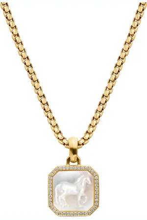 David Yurman 18kt yellow Petrvs Horse diamond amulet (19.6mm)