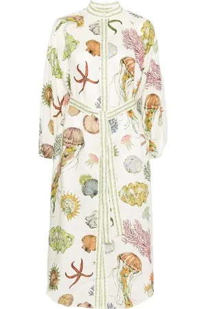ALÉMAIS Sea Horse midi dress