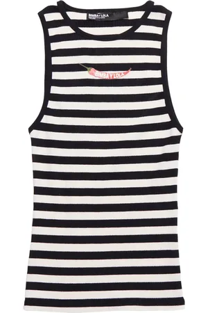 Bimba y Lola Striped ribbed tank top