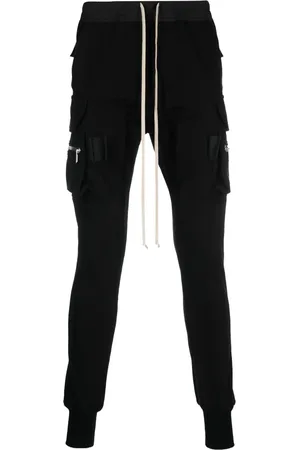 Rick Owens Drawstring drop-crotch track pants