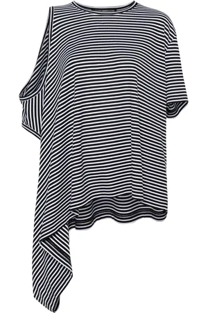 JUNYA WATANABE Striped off-shoulder T-shirt
