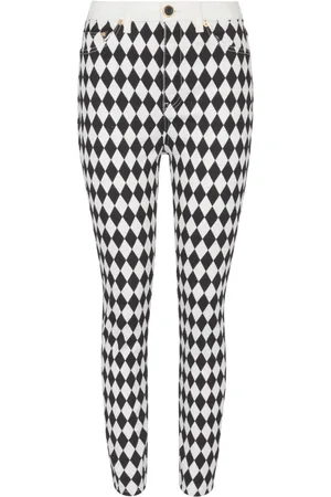 Balmain Diamond-print slim-cut jeans