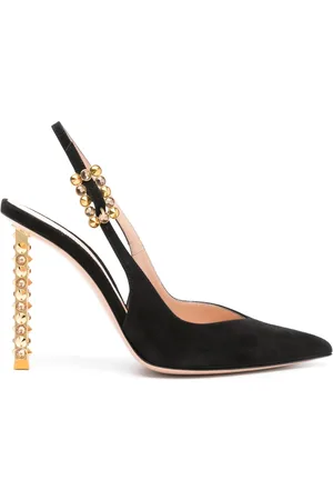 Gianvito Rossi 110mm studded-heel slingback pumps