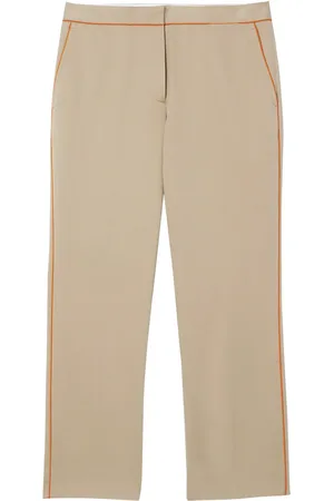 Burberry Contrasting trim cropped trousers