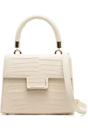 MARIA OLIVER Small crocodile-embossed crossbody bag