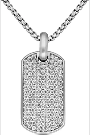 David Yurman Sterling Chevron diamond tag (35mm)