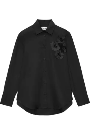 Msgm Floral-appliqu?? shirt