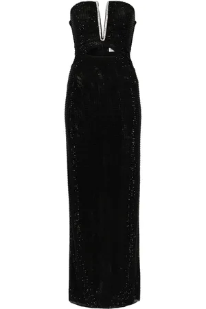 Self-Portrait Rhinestone-embellished maxi dress