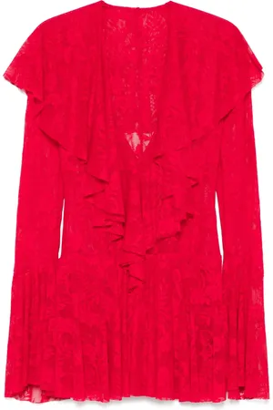 Norma Kamali V-neck ruffled mini dress