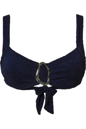 Twin-Set Leaf-patterned bikini top