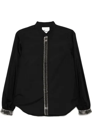 NOIR KEI NINOMIYA Safety pin embellishment long-sleeves shirt