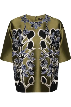 BIYAN Floral-embroidered blouse