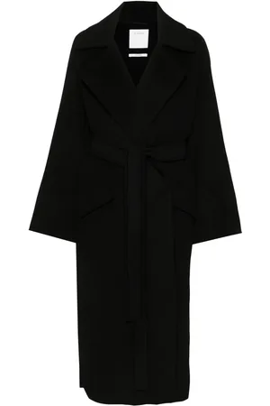 Sportmax Belted felted maxi coat