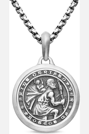 David Yurman Sterling St. Christopher amulet (34.5mm)