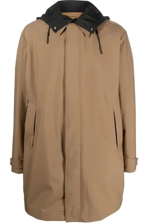 Ermenegildo Zegna Long-sleeve hooded raincoat