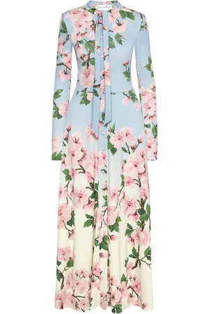 Oscar de la Renta Cherry Blossom ombré dress