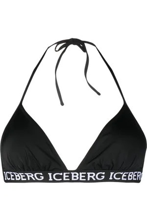 Iceberg Logo-tape halterneck bikini top