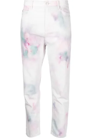 Marant Etoile Abstract-print cropped trousers