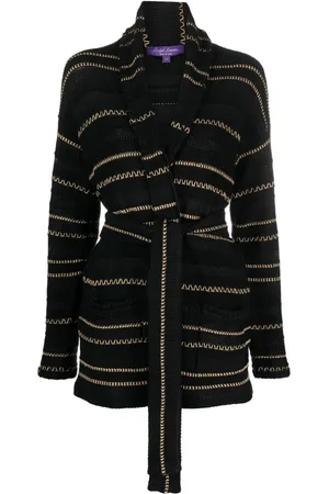 Ralph Lauren Contrast-stitching long-sleeve belted cardigan