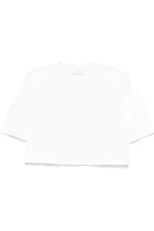 So Allure Shoulder-pad cropped T-shirt