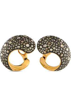 Pomellato 18K yellow Catene Paisley diamond earrings