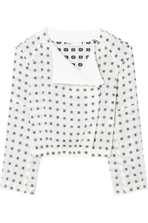 Tory Burch Polka-dot wrap top