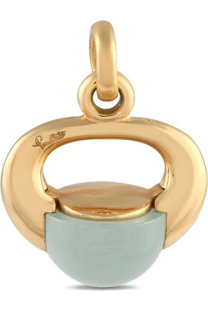 Pomellato 18K yellow Luna aquamarine pendant