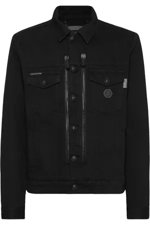 Philipp Plein Crystal-logo denim jacket
