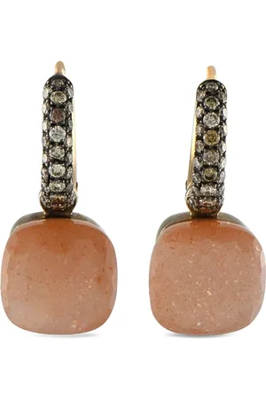 Pomellato 18K Nudo diamond and quartz earrings
