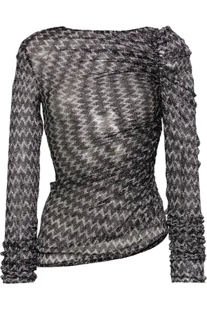 Missoni Zigzag woven gathered-detail top