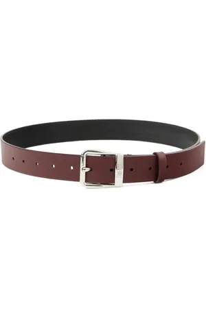 Maison Margiela Engraved-logo leather belt