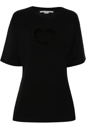 Stella McCartney Cut-out cotton T-shirt